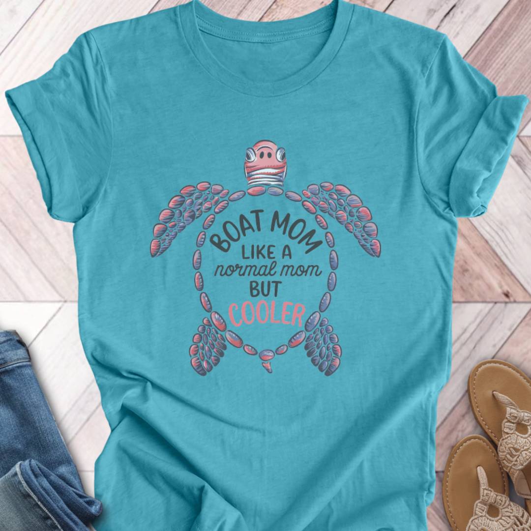 Boat Mom Turtle T-Shirt