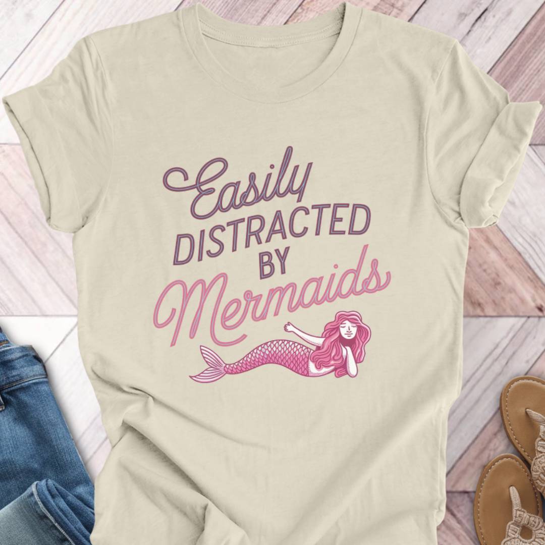 Mermaid Distraction Pink T-Shirt