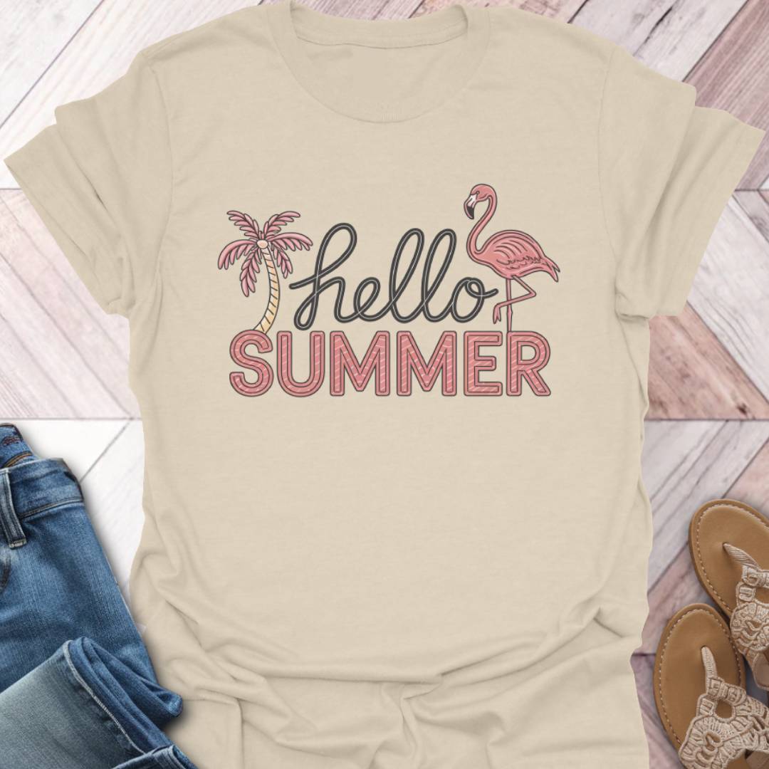 Hello Summer Flamingo T-Shirt