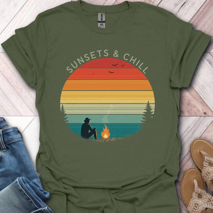 Sunsets & Chill Campfire T-Shirt