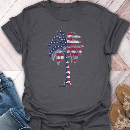Stars and Strips Palm Tree T-Shirt