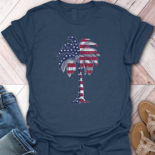 Stars and Strips Palm Tree T-Shirt