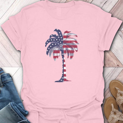 Stars and Strips Palm Tree T-Shirt