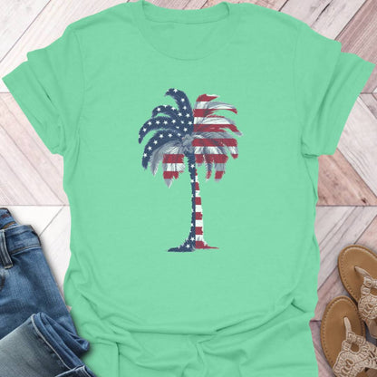 Stars and Strips Palm Tree T-Shirt