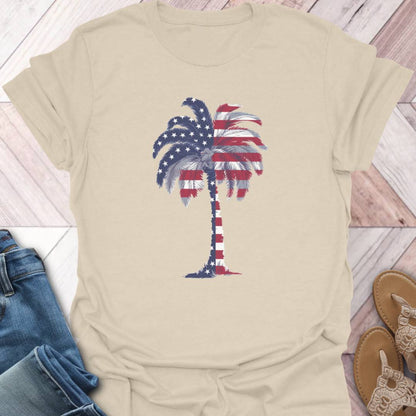 Stars and Strips Palm Tree T-Shirt