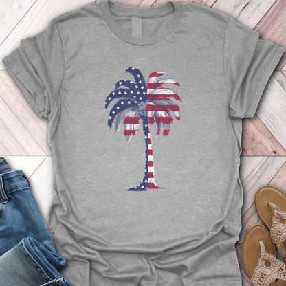 Stars and Strips Palm Tree T-Shirt