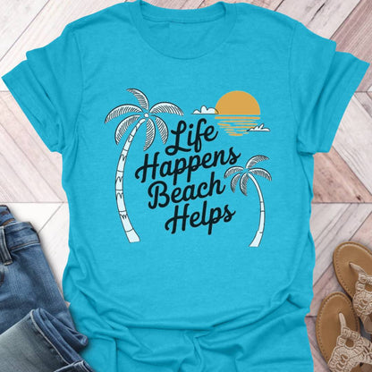 Beach Helps Sunset T-Shirt
