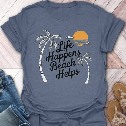 Beach Helps Sunset T-Shirt
