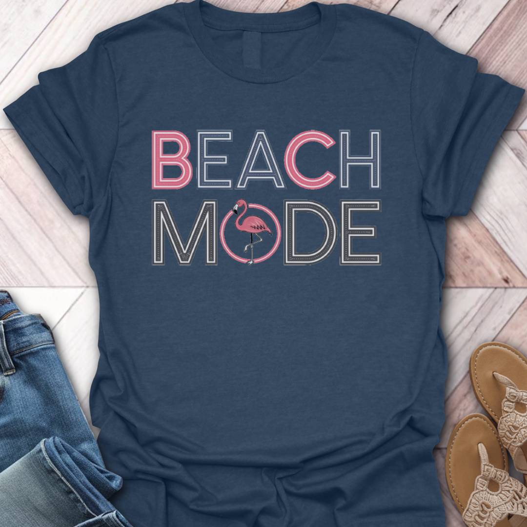 Beach Mode Flamingo T-Shirt