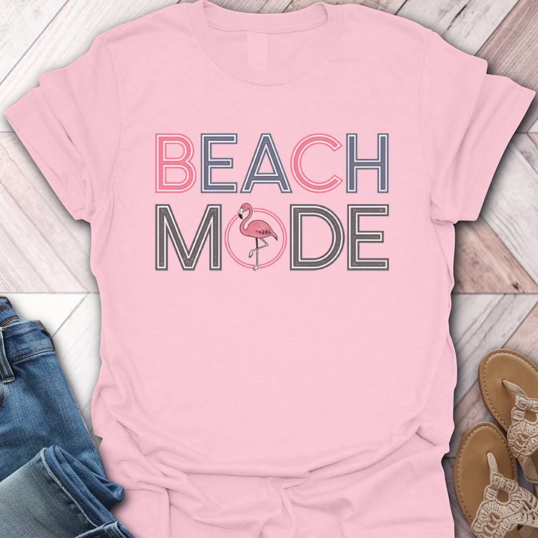 Beach Mode Flamingo T-Shirt