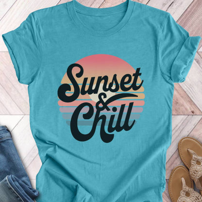 Sunset and Chill Bold T-Shirt