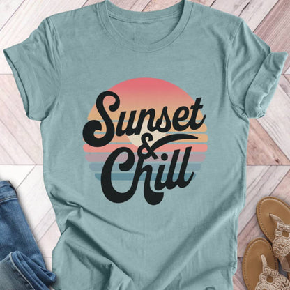 Sunset and Chill Bold T-Shirt