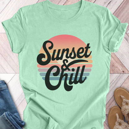 Sunset and Chill Bold T-Shirt