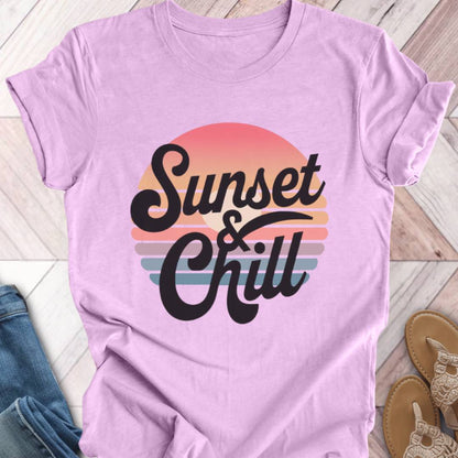 Sunset and Chill Bold T-Shirt