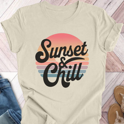 Sunset and Chill Bold T-Shirt