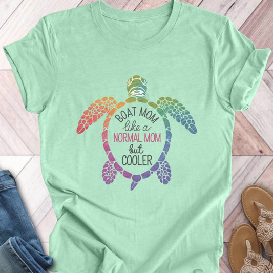 Boat Mom Turtle Team T-Shirt
