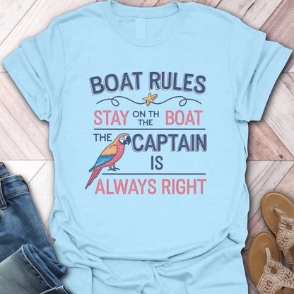 Boat Rules Parrot T-Shirt