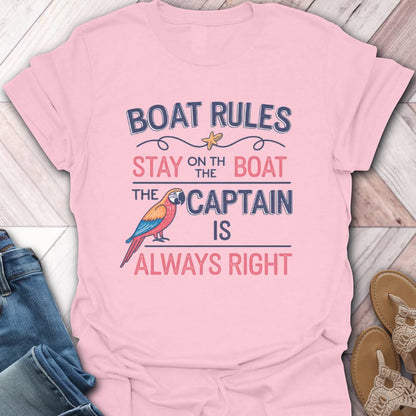 Boat Rules Parrot T-Shirt