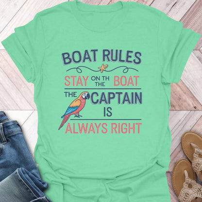 Boat Rules Parrot T-Shirt