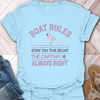 Boat Rules Flamingo T-Shirt
