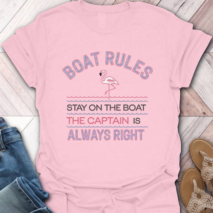 Boat Rules Flamingo T-Shirt