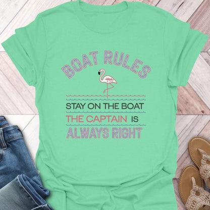 Boat Rules Flamingo T-Shirt