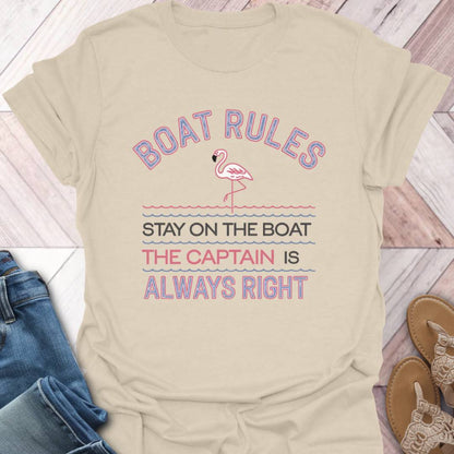 Boat Rules Flamingo T-Shirt