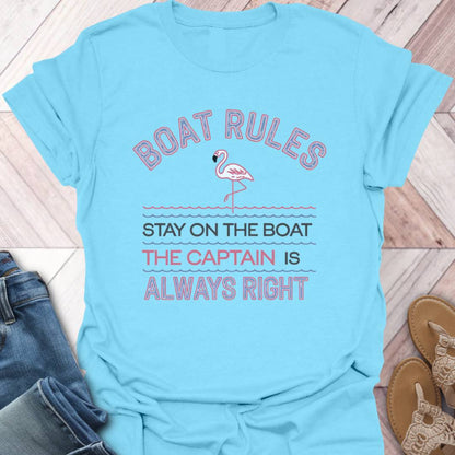 Boat Rules Flamingo T-Shirt