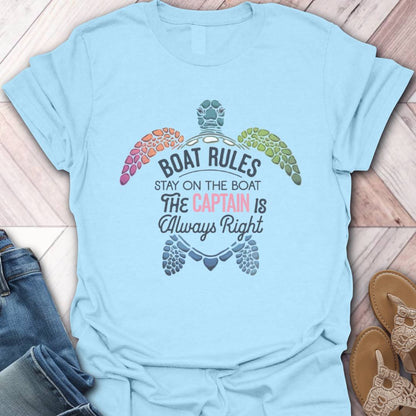 Boat Rules Turtle T-Shirt