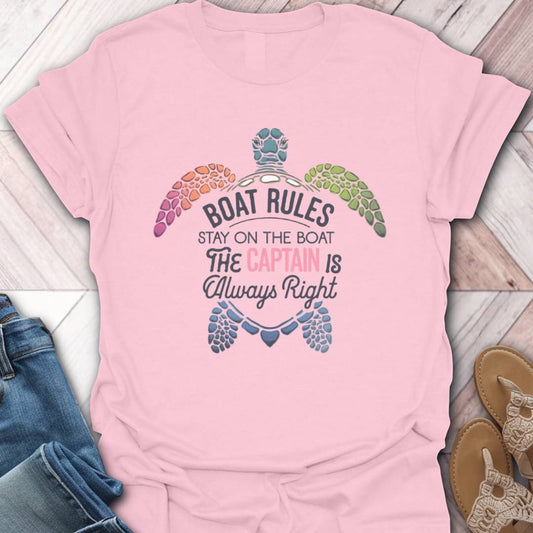 Boat Rules Turtle T-Shirt