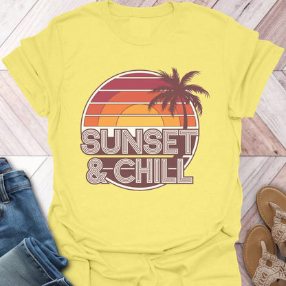 Sunset & Chill Palm T-Shirt