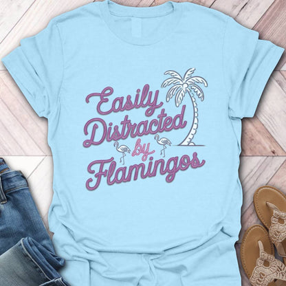 Flamingo Distraction Palm T-Shirt