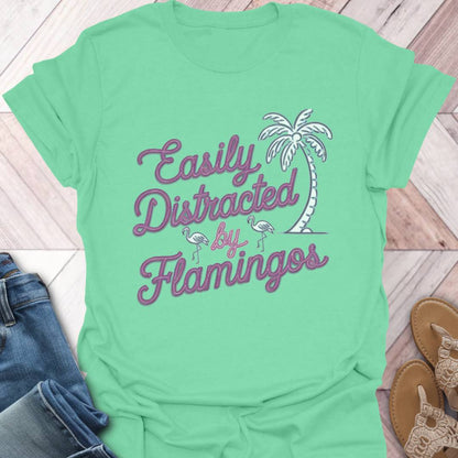 Flamingo Distraction Palm T-Shirt