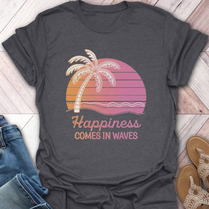 Happy In Waves Palm T-Shirt