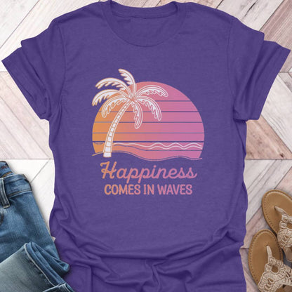 Happy In Waves Palm T-Shirt