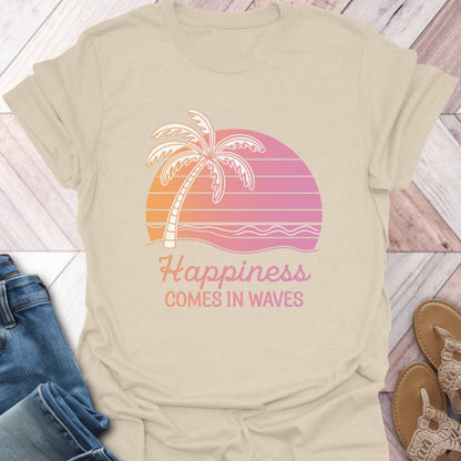 Happy In Waves Palm T-Shirt