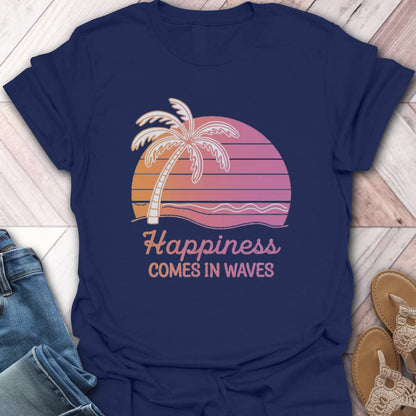 Happy In Waves Palm T-Shirt