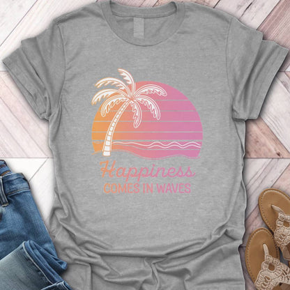 Happy In Waves Palm T-Shirt