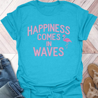 Happy In Waves Flamingo T-Shirt