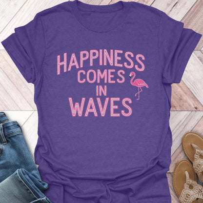 Happy In Waves Flamingo T-Shirt