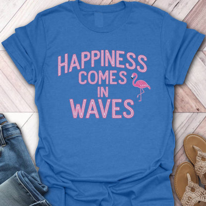 Happy In Waves Flamingo T-Shirt