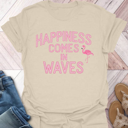 Happy In Waves Flamingo T-Shirt
