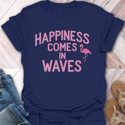 Happy In Waves Flamingo T-Shirt