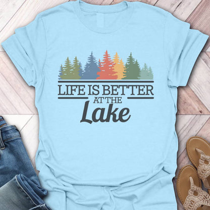 Lake Life Fall Trees T-Shirt