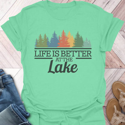 Lake Life Fall Trees T-Shirt