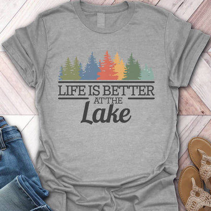 Lake Life Fall Trees T-Shirt