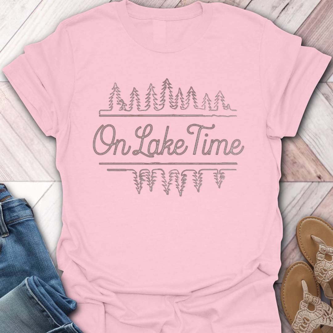 Lake Time Script T-Shirt
