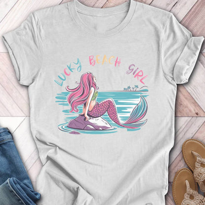 Lucky Beach Girl Mermaid T-Shirt