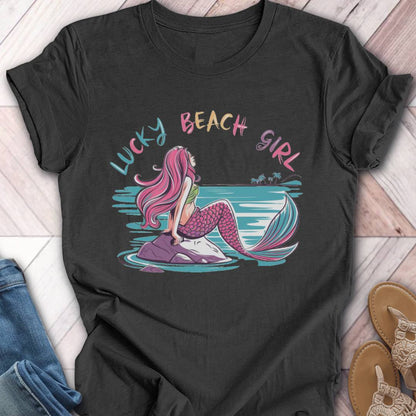 Lucky Beach Girl Mermaid T-Shirt