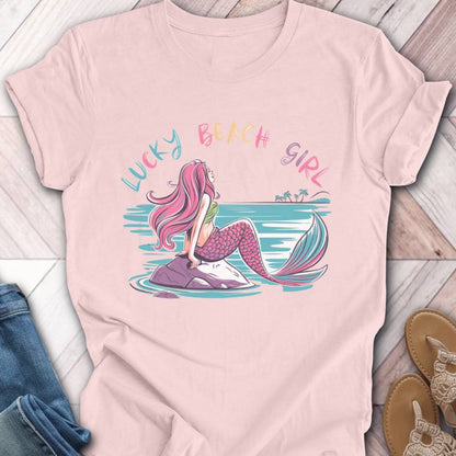 Lucky Beach Girl Mermaid T-Shirt